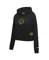Pro Standard Women's Black Boston Bruins Jewels Cropped Pullover Hoodie