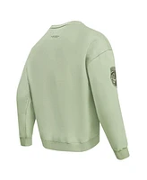 Pro Standard Men's Green Cincinnati Reds Neutral Drop Shoulder Pullover Sweatshirt