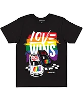 Checkered Flag Sports Men's Nascar Love Wins Pride T-Shirt
