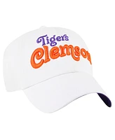 '47 Brand Women's White Clemson Tigers Pensacola Clean Up Adjustable Hat