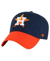 '47 Brand Men's Navy/Orange Houston Astros Clean Up Adjustable Hat