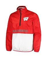 G-iii Sports by Carl Banks Men's Red Wisconsin Badgers Cornerman Half-Zip Top