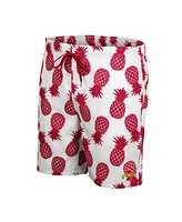 Colosseum Men's White Iowa State Cyclones Pineapples Swim Shorts