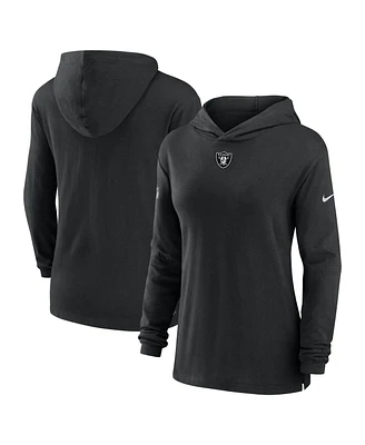 Nike Women's Black Las Vegas Raiders Sideline Performance Long Sleeve Hoodie T-Shirt