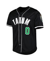 Pro Standard Men's Jayson Tatum Black Boston Celtics Capsule Player Baseball Button-Up Shirt