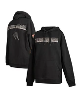 Fisll Men's Black Tuskegee Golden Tigers Puff Print Sliced Pullover Hoodie