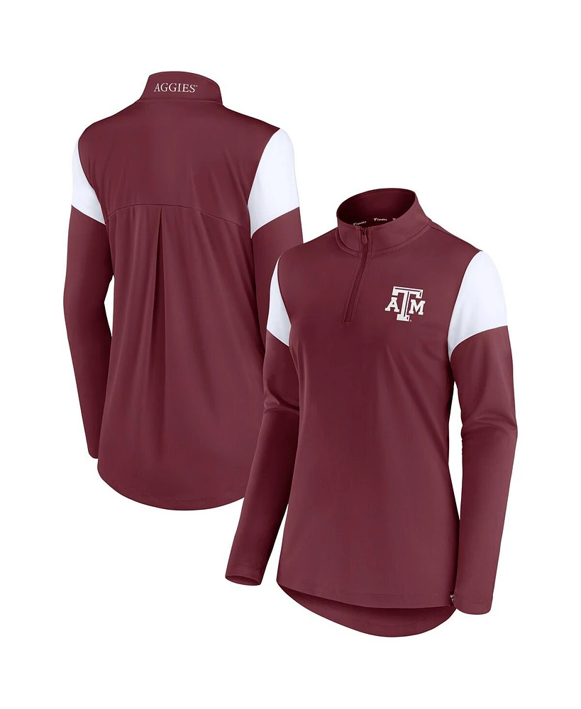 Fanatics Women's Maroon Texas A&M Aggies Block Party Quarter-Zip Top