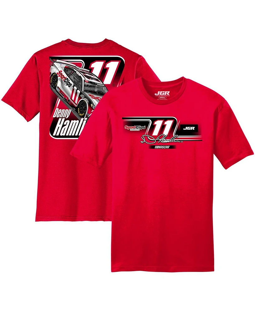Joe Gibbs Racing Team Collection Men's Red Denny Hamlin Sport Clips Car T-Shirt