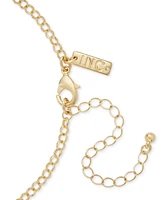 I.n.c. International Concepts Gold-Tone Pave & Imitation Pearl Shell Fringe Statement Pendant Necklace, 31" + 3" extender, Exclusively at Macy's