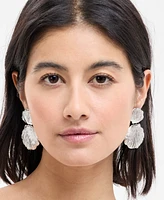 I.n.c. International Concepts Silver-Tone Double Shell Drop Earrings, Exclusively at Macy's