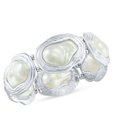 I.n.c. International Concepts Silver-Tone Mother-of-Pearl Stretch Bracelet, Exclusively at Macy's