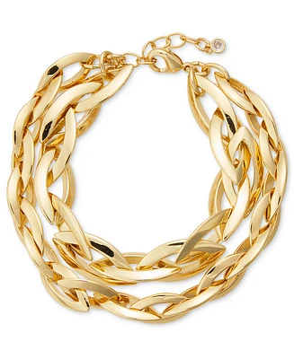 On 34th Gold-Tone Chain Link Double-Row Bracelet, Exclusively at Macy's