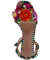 Betsey Johnson Women's Karra Flower-Embellished High-Heel Dress Sandals