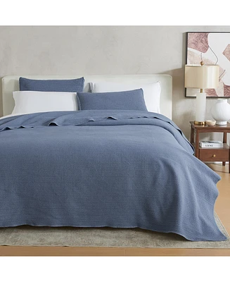 Linery & Co. Soft Stonewashed Stitched Lightweight Quilt Set