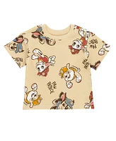 Paw Patrol Little Boys Waffle Knit T-Shirt and Shorts Outfit Set