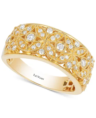 Le Vian Vanilla Deco Estate Gold Diamond (3/8 ct. t.w.) Band 14k