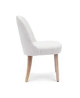 Mid-Century Modern Upholstered Boucle Dining Chair (Set of 6)