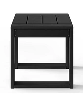 Modern Outdoor Hdpe Rectangle Patio Side Table