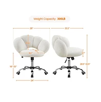 Yaheetech Boucle Upholstered Home Office Chair