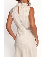 Petal and Pup Women's Anabelle Halter Neck Lace Maxi Dress