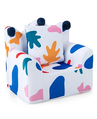 High-density Padding Kids Sofa with Armrest and Extra Pilow