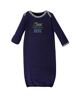 Hudson Baby Baby Boys Hudson Cotton Gowns, Cool Dude, Preemie/Newborn