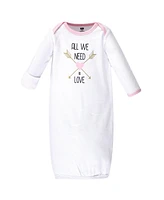 Hudson Baby Baby Girls Hudson Cotton Gowns, Heart, Preemie-Newborn