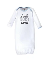 Luvable Friends Baby Boys Cotton Gowns Dude, Preemie-Newborn