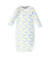 Luvable Friends Baby Boys Cotton Gowns, Trucks, Preemie-Newborn