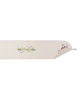 Design Imports Spring Bunny Embellished Cotton Reversible Table Runner, 14"x72"