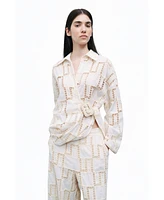 Nocturne Women's Belted Embroidered Jacket