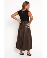 Petal and Pup Women's Haelee Faux Leather Skirt