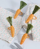Design Imports Carrot Napkin Ring, Set of 4