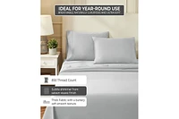 Superior Egyptian Cotton 850 Thread Count Solid Bed Sheet Set,Queen
