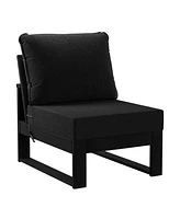 7-Piece Outdoor Modular L-Shaped Corner Patio Sectional Sofa Set