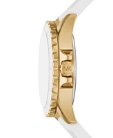 Michael Kors Women's Everest Three-Hand White Silicone Watch, 40mm