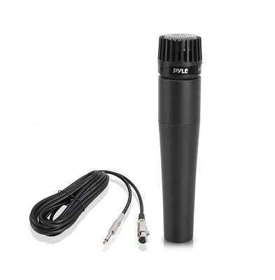 Pyle Professional Moving Coil Microphone – Dynamic Handheld Mic with 15' Xlr Cable