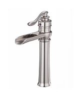 Waterfall Single Hole Single-Handle Vessel Bathroom Faucet