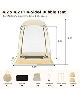 Instant Pop up Sports Tent with Carrying Bag and Floor Mat for 1-2/5-6 People