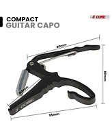 5 Core Capo Acoustic Electric Guitar String Clip + 6Pcs Picks Celluloid Carry Bag