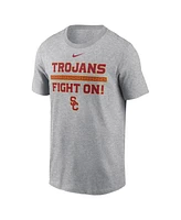 Nike Men's Heather Gray Usc Trojans Dna Lockup T-Shirt