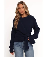 Petal and Pup Women's Ettie Wrap Side Tie Knit Sweater