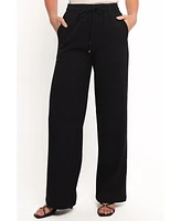 Petal and Pup Women's Cinch Wide Leg Crepe Pant