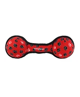 Tuffy Ultimate 2 Ball Tug Red Paw, 2 Pack Durable Squeaky Dog Toy