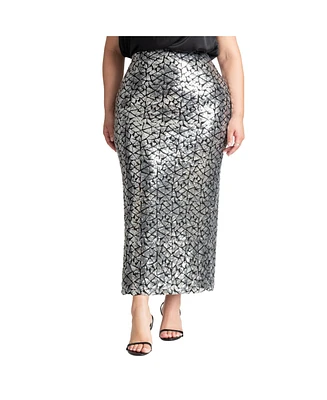 Eloquii Plus Size Maxi Sequin Skirt