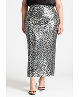 Eloquii Plus Size Maxi Sequin Skirt