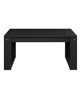 Modern Outdoor Hdpe Rectangle Patio Coffee Table