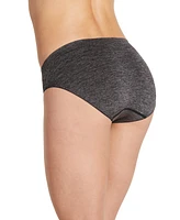 Jockey Smooth and Shine Seamfree Heathered Bikini Underwear 2186, available extended sizes