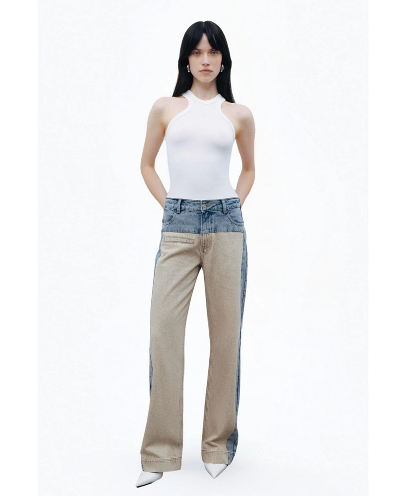 Nocturne Women's Washed High Waist Jeans