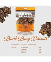 Baffs Naturals All-Natural Premium Lamb Lung Biscuits – 2 Pack (4oz Each)